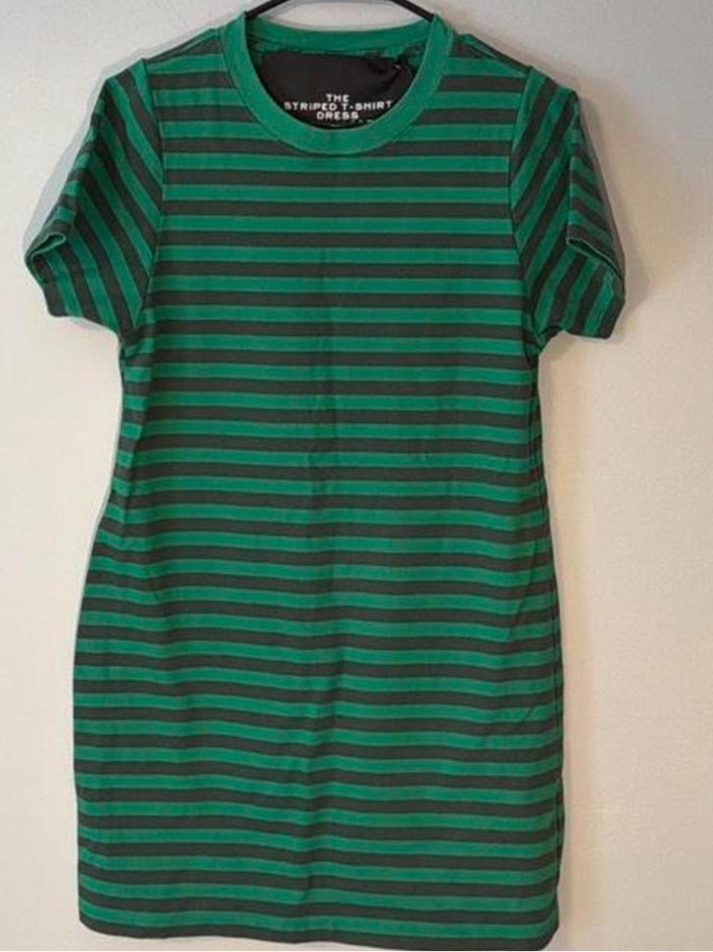 Marc Jacobs Green Striped T-Shirt Dress - Picture 1 of 5